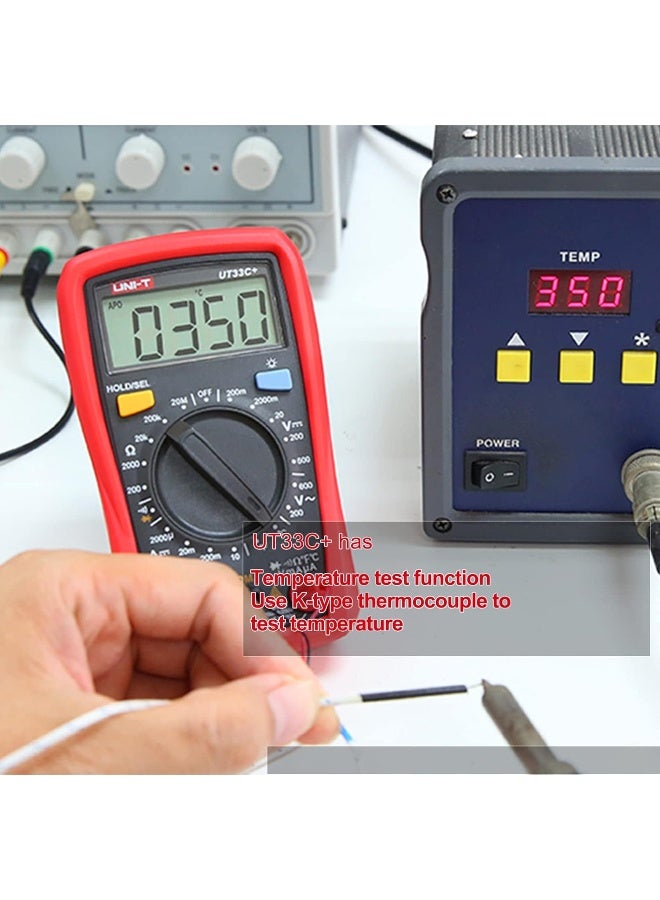 UNI-T Uni-T Digital Multimeter Voltage Current Resistance Ohm Capacitance Ncv Tester Lcd Backlite Red And Grey 134Mm X 77Mm 47Mm - Image 4