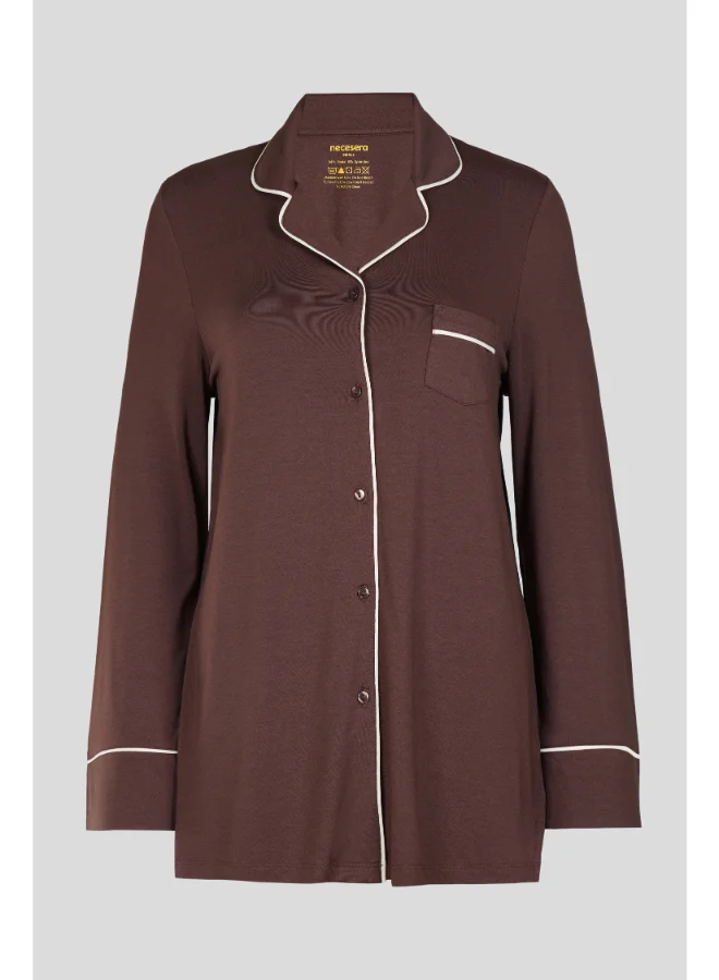 NeceSera Luxe Dark Cocoa Modal Sleep Top