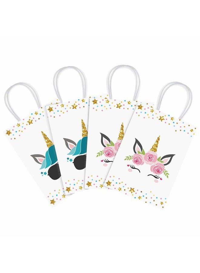 BCHOCKS Party Favour Bags for Unicorn Birthday Party Supplies, Party Gift Goody Treat Candy Bags for Unicorn Party Favours Decor Birthday Party Decor for Unicorn Party Girls Kids Birthday Decorations - 16 PCS - Image 2