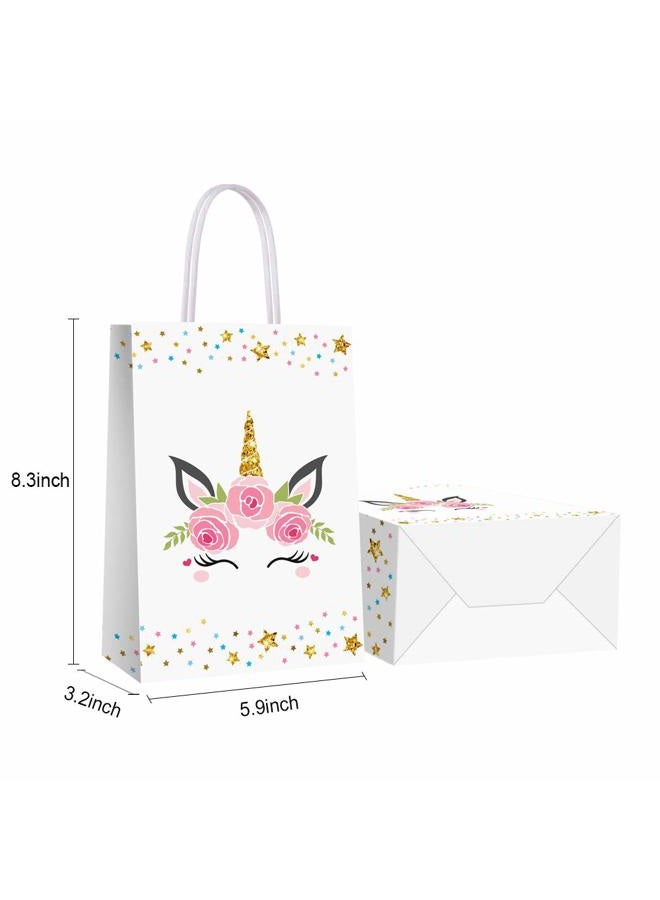 BCHOCKS Party Favour Bags for Unicorn Birthday Party Supplies, Party Gift Goody Treat Candy Bags for Unicorn Party Favours Decor Birthday Party Decor for Unicorn Party Girls Kids Birthday Decorations - 16 PCS - Image 3