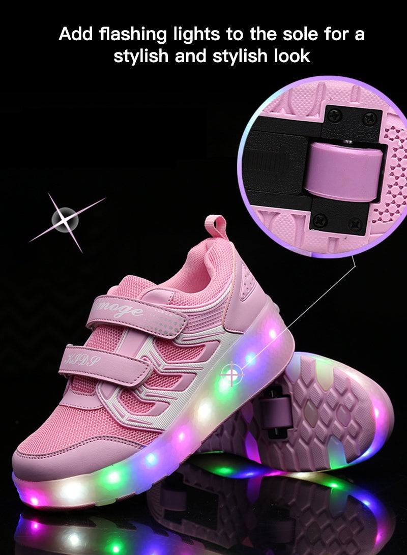 Sharpdo Kids Roller Shoes Boy Girl Sneakers with Wheels Become Sport Sneaker with Led for Birthday Children Show Gift - Image 4