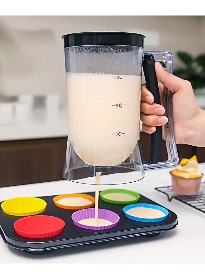 12 قطعة قوالب كب كيك غير لاصقة بألوان متعددة مع موزّع عجين أسود بتصميم سهل الصب - Image 3