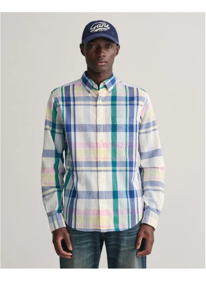 GANT Gant Regular Fit Seersucker Madras Shirt