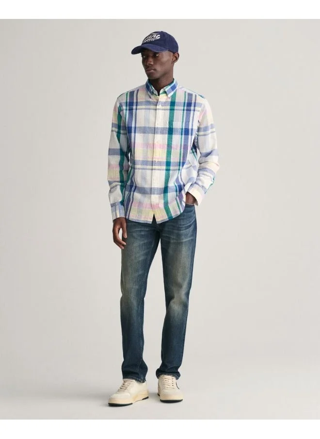 غانت Gant Regular Fit Seersucker Madras Shirt