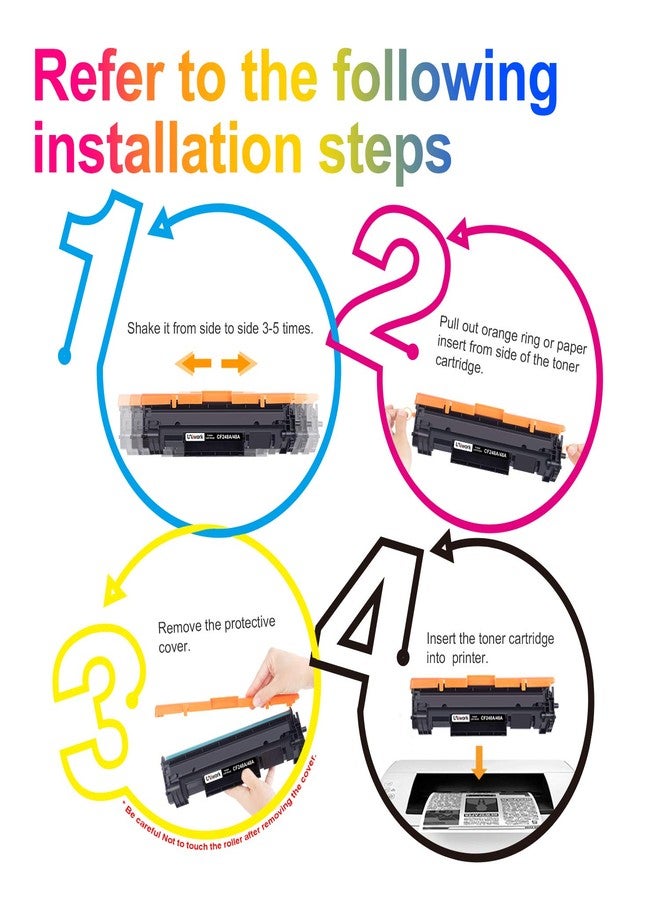 Uniwork 48A Toner Cartridge Replacement for HP 48A Toner Cartridge Black CF248A Compatible for Laserjet Pro M15w M29w M30w M31w MFP M28w M16w Printer (Black, 2 Pack) - Image 4