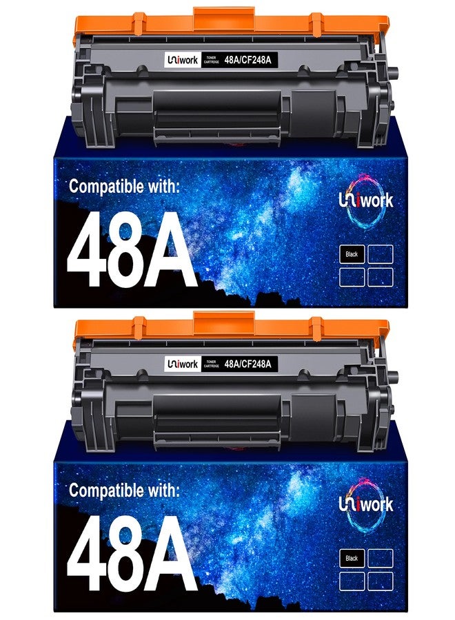 Uniwork 48A Toner Cartridge Replacement for HP 48A Toner Cartridge Black CF248A Compatible for Laserjet Pro M15w M29w M30w M31w MFP M28w M16w Printer (Black, 2 Pack) - Image 1