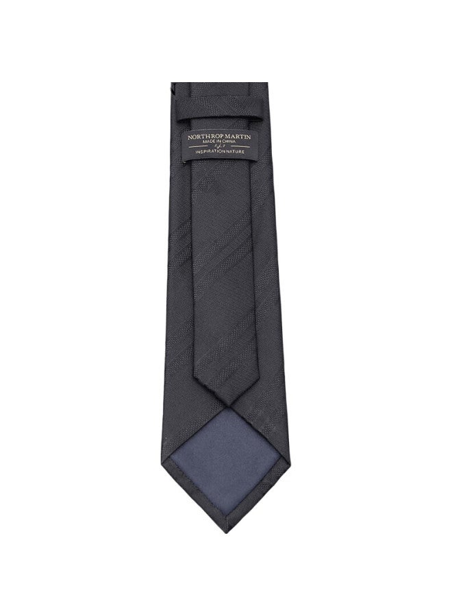 Northrop Martin High-End Silk Tie Men'S Business Suit Formal Wear Handmade Black Striped Groom Wedding Gift Box Fd1024 - Image 2