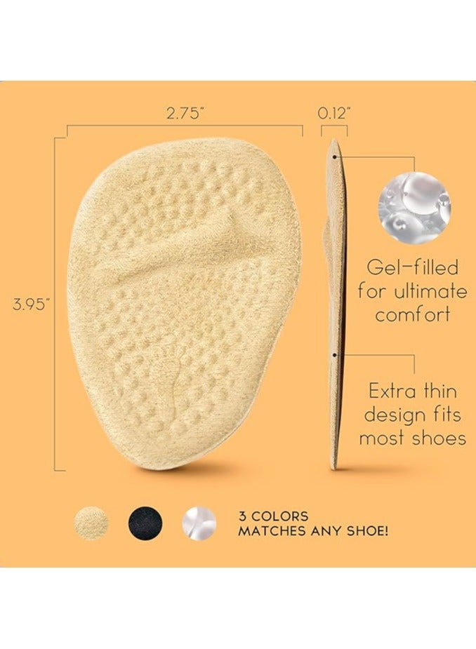 Fanski Metatarsal Pads Women | Heel Inserts for Women | Ball of Foot Cushions (2 Pairs Foot Pads) All Day Pain Relief and Comfort One Size Fits Shoe Inserts for Women - Image 2