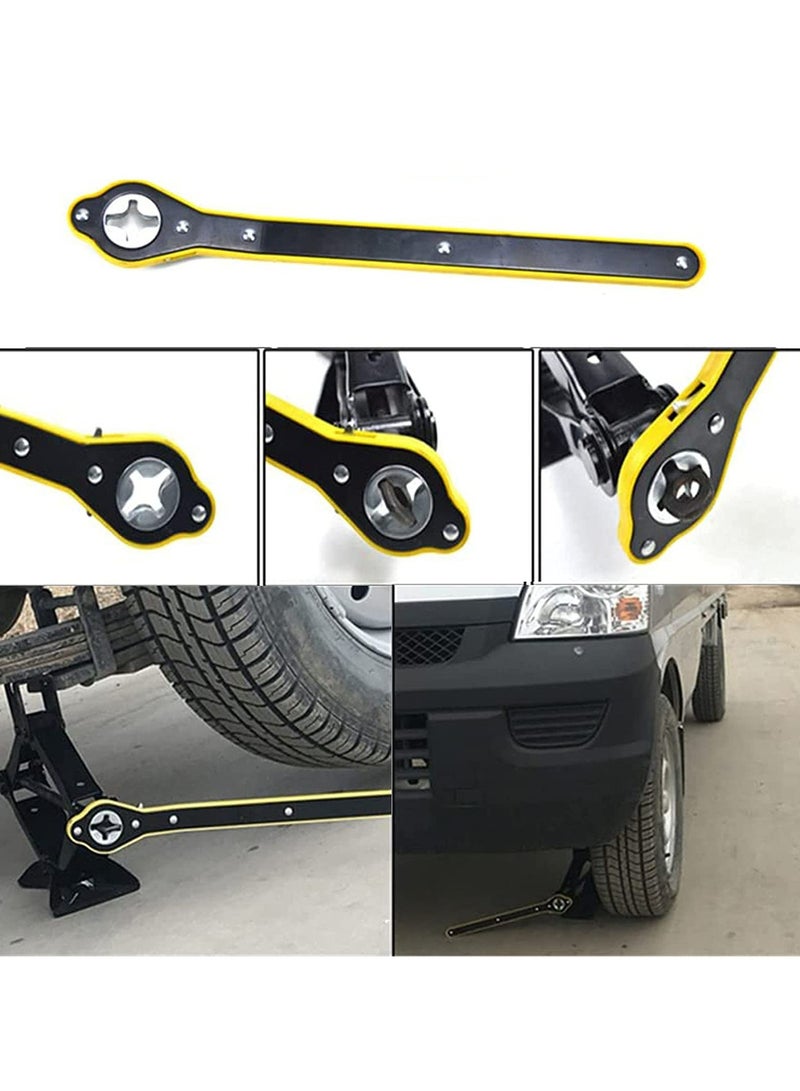 Auto Labor-Saving Jack Ratchet Wrench, Scissor Jack Handle, Tire Wheel Lug Jack Wrench, Cross Wrench, Auto Maintenance Tools (1set) - Image 4