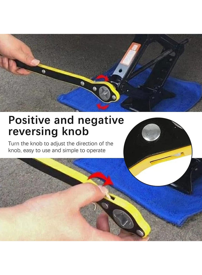 Auto Labor-Saving Jack Ratchet Wrench, Scissor Jack Handle, Tire Wheel Lug Jack Wrench, Cross Wrench, Auto Maintenance Tools (1set) - Image 5