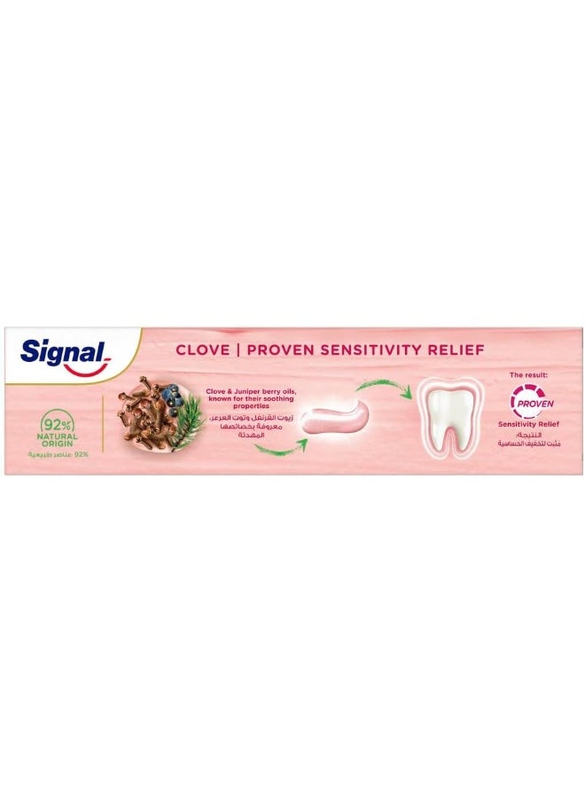 Signal - Complete 8 Nature Elements Toothpaste for Sensitive Teeth Clove with Zinc for Natural Antibacterial Protection 2 x 75ml - Image 1