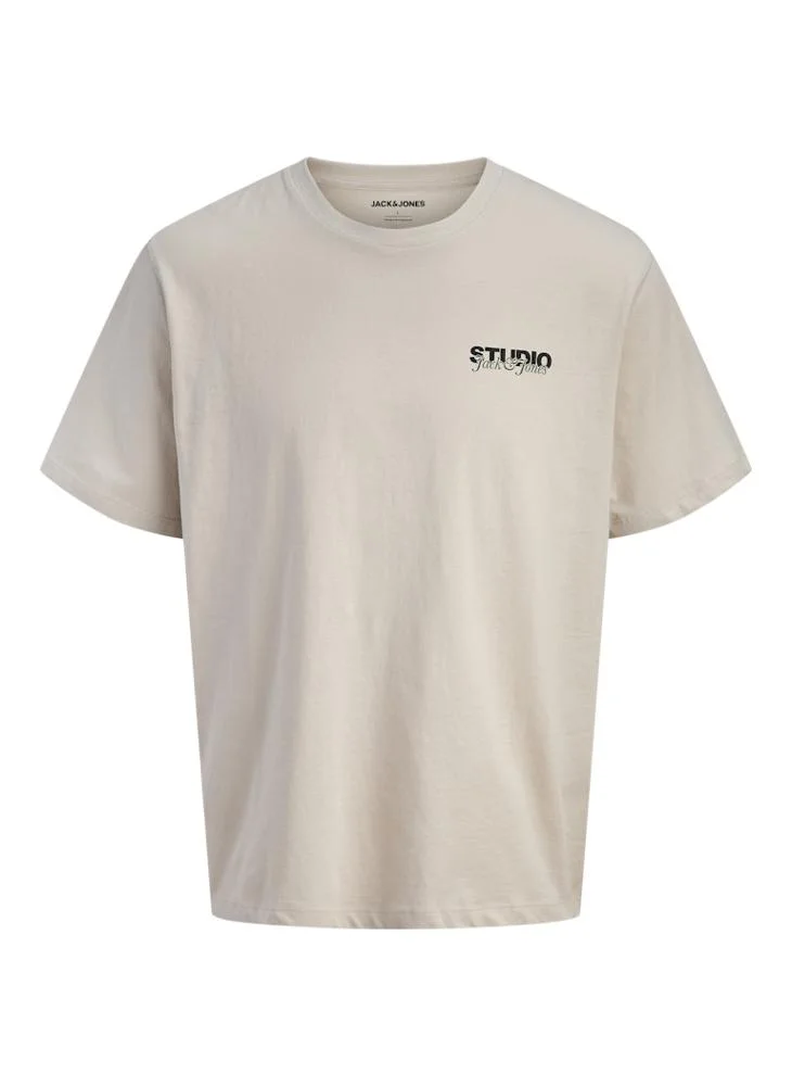 JACK & JONES Text Print Regular Fit T-Shirt