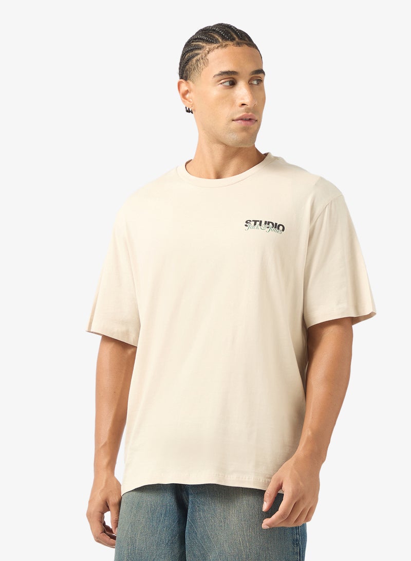 JACK & JONES Text Print Regular Fit T-Shirt - Image 1