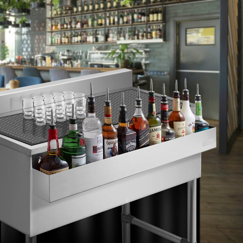 GRIDMANN 42-inch Single Speed Rail - Stainless Steel Liquor Bottle Holder Rack for Bars - Image 2