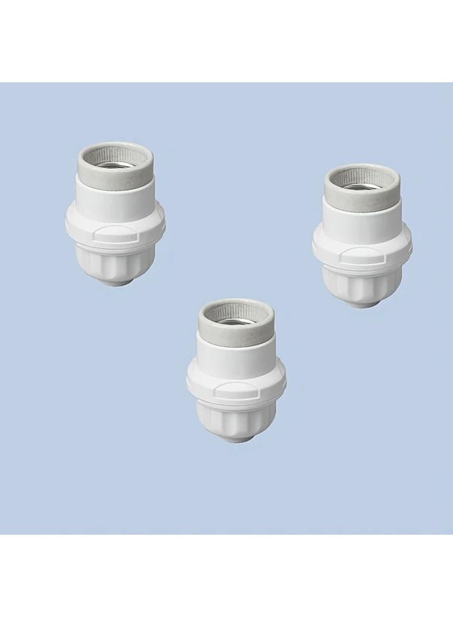 3 Pack Ceramic E27 Lamp Holder High Temperature Resistant 500C Easy Installation - Image 1
