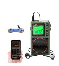 Raddy RF75A APP Control Shortwave Radio, Portable Shortwave Radios AM/FM/VHF/SW/WB Weather Radio, Pocket Radio Rechargeable w/ 9.85 Ft Wire Antenna (Army Green) - Image 4