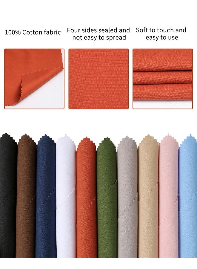 Caydo 10 Pieces Embroidery Fabric Including 10 Colors Embroidery Cotton Fabric 5 Colors Water Soluble Pens 7.9 By 7.9 Inch - Image 3