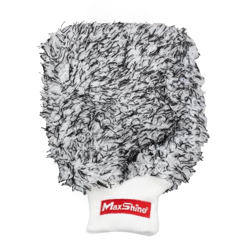 Maxshine Universal Black & White Microfiber Wash Mitt – Premium Scratch-Free, Lint-Free Mitt for Washing Cars, Trucks & Motorcycles – Reusable Auto Detailing Accessory - Image 2
