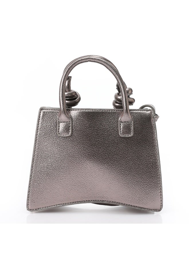 DejaVu Silver Mini Tote And Cross Bag - Image 2