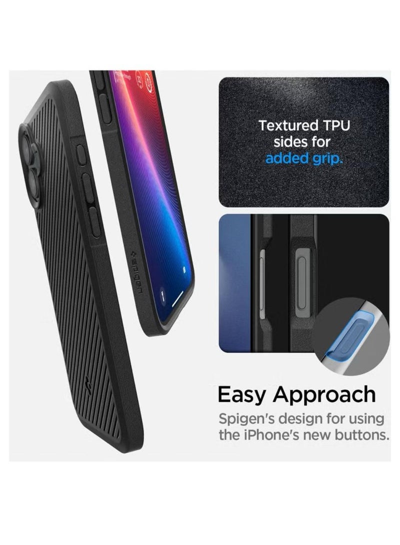 سبايجن غطاء حماية Core Armor لهاتف iPhone 16 (2024) - أسود غير لامع - Image 4
