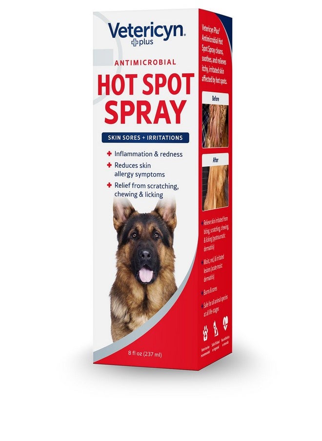 Vetericyn Plus Hot Spot Spray For Dogs Skin Sores And Irritations | Itch Relief For Dogs And Prevents Chewing And Licking At Skin, Safe For All Animals. 8 Ounces  - Image 3