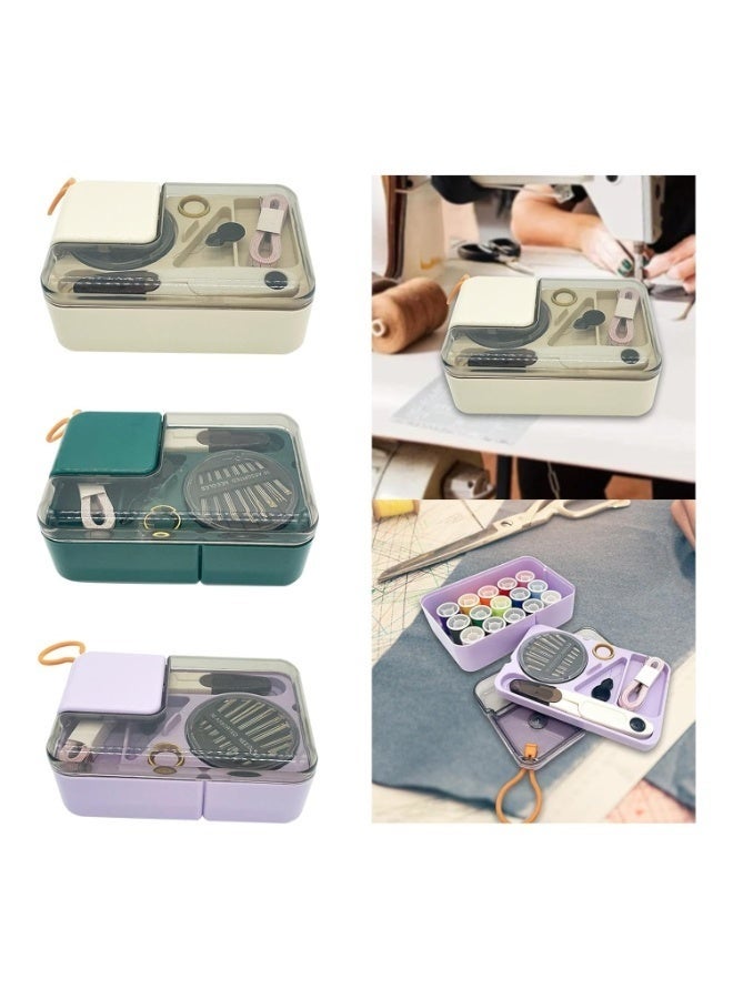 Portable Emergency Sewing Kit – Full Set with 15 Threads, Mini Scissors, Measuring Tape, and Clamp – Compact Sewing Tools for Travel, Home Repairs, and DIY Crafts –multi color - Image 1