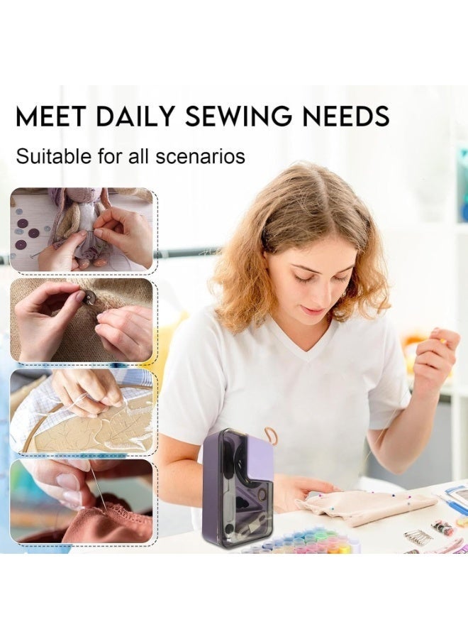 Portable Emergency Sewing Kit – Full Set with 15 Threads, Mini Scissors, Measuring Tape, and Clamp – Compact Sewing Tools for Travel, Home Repairs, and DIY Crafts –multi color - Image 4