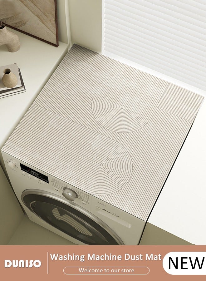 DUNISO حصيرة غبار غسالة، واقي مجفف، واقي علوي للغسالة، غطاء غبار مضاد للانزلاق للثلاجة، مقاوم للغبار سريع الجفاف، يناسب معظم الغسالات، الثلاجات، مطبخ المنزل وغرفة الغسيل، 60*60 سم - Image 1