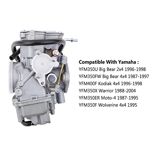 MINSTAR Warrior 350 Carburetor Fits Yamaha YFM350X Warrior 1988-2004, Kodiak 400 1996-1998, YFM350 Big Bear 1987-1998, YFM350ER Moto-4 1987-1995, YFM350F Wolverine 4x4 ATV - Image 3