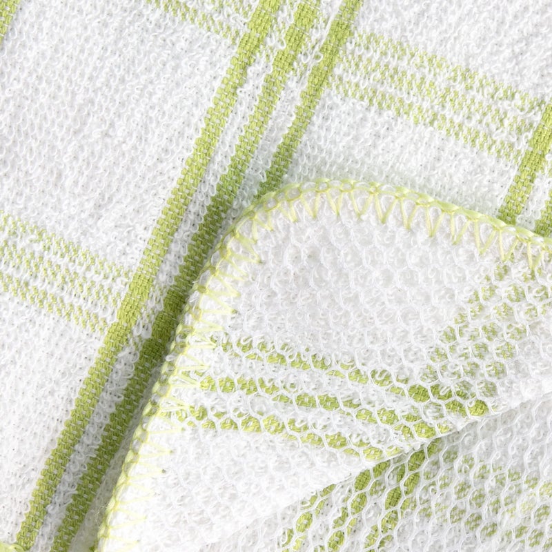 Ritz 100% Cotton 12-inch x 12-inch Kitchen Dish Towel  Gentle Cleaning Wash Cloth with Poly Scour Side  Blue/Green  5-Pack - Image 3