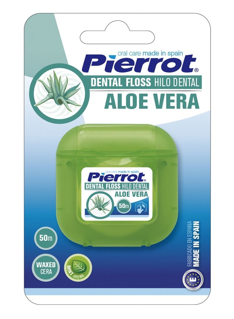 Pierrot Dental Floss Mint & Aloe Vera Waxed Thread 50 M - Image 1
