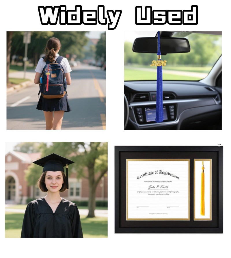 GRADFTY 2026 Tassel Graduation,Black Tassel 2026 for Grad Cap and Graduation Ceremony Accessory Decoration - Image 5