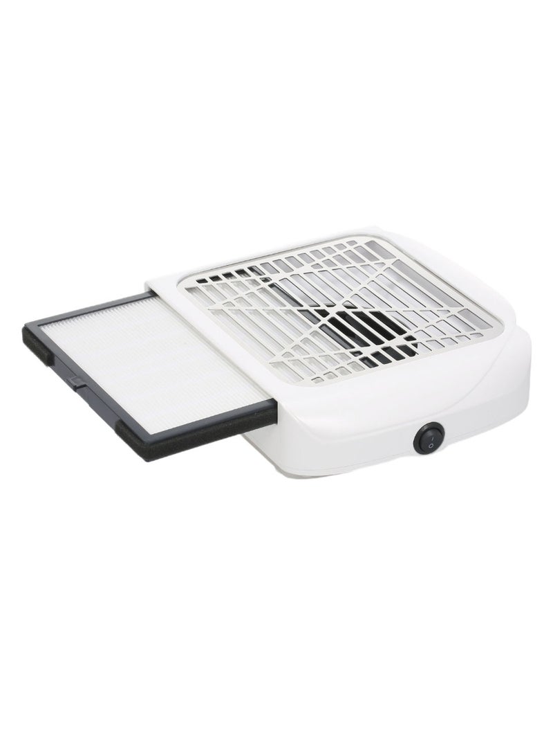 NIBEMINENT Nail Dust Collector Vacuum Cleaner Machine White/Grey - Image 3