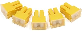 uxcell uxcell 60A 32V Female PAL Car Auto Link Slow Blow Fuse Block Yellow 5pcs  - Image 1