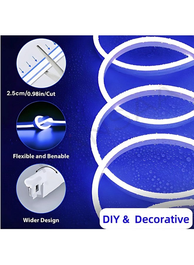 MANSAA MANSAA Neon Light Strip | 18 Months Warranty | 5 Meters/16.4 ft, Led Strip Light, Strip Lights for Home Decoration, Neon Light for Indoor & Outdoor, 12V Adaptor, Shockproof & Waterproof (Blue) - Image 2
