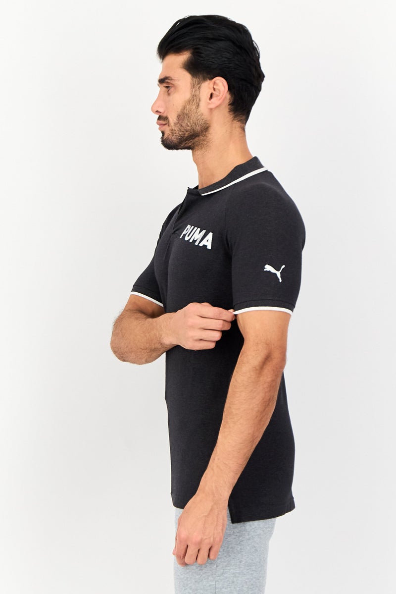 PUMA Men Slim Fit Short Sleeve Outdoor Polo Shirt, Grey - Image 2