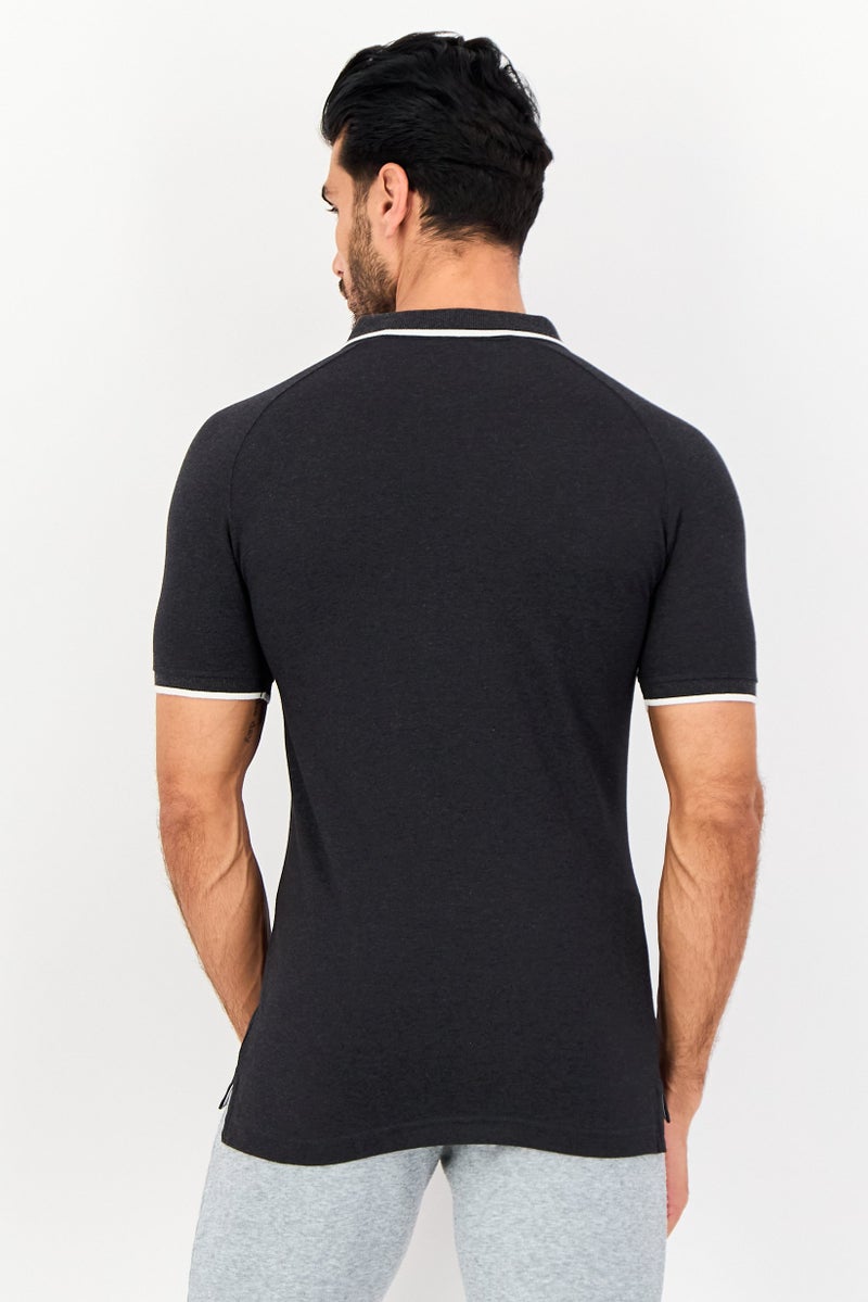 PUMA Men Slim Fit Short Sleeve Outdoor Polo Shirt, Grey - Image 3