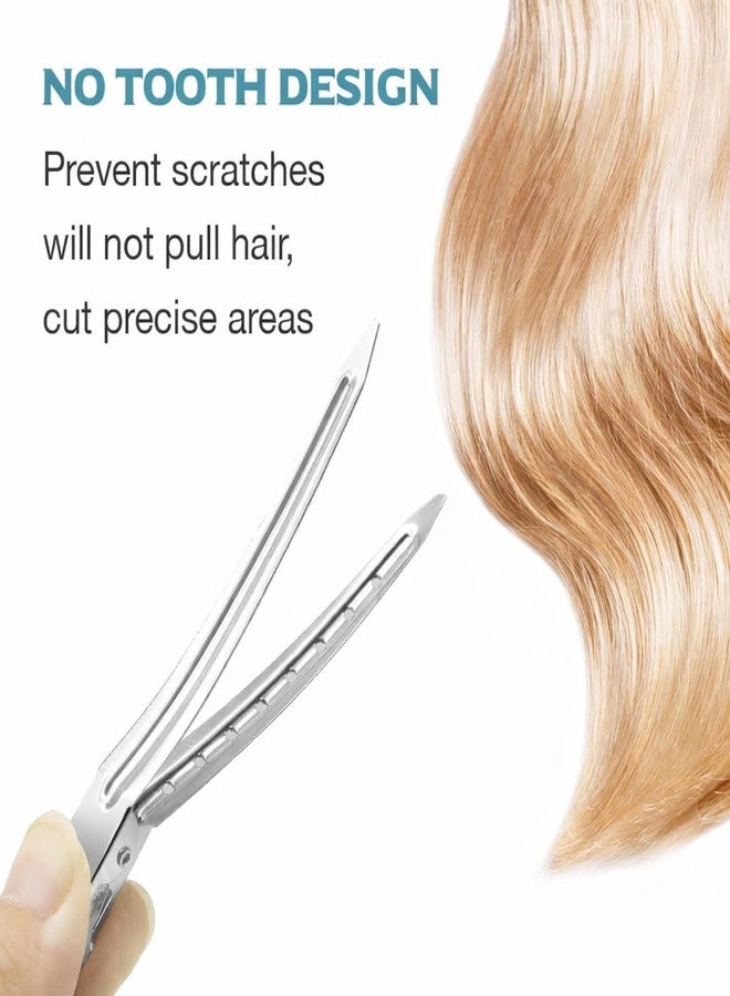 DUANT Hair Clips for Women Pack of 12 Stainless Steel Duckbill Section Clips Metal Crocodile Hair Clips for Styling Salon Hair Sectioning Clips for Cutting Coloring Curling Blow Dry Hair Clip for Women Stylish Professional Hair Clip - Image 4