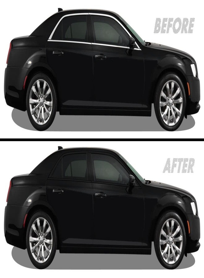 SlickMod Chrome Delete Blackout Vinyl Overlay for 2011-2021 Chrysler 300 Window Trim (Satin Black) - Image 1