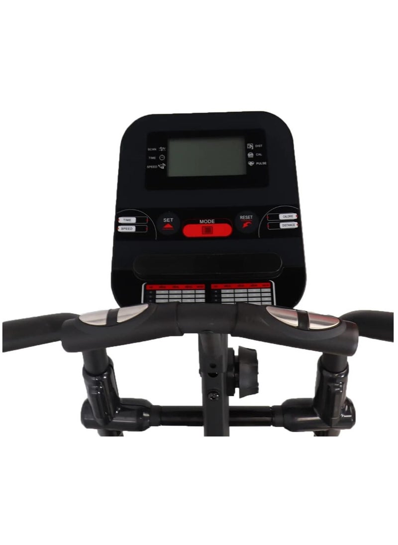 ALCOACH - ALCOACH Elliptical Exercise Machine, Cross Trainer Fitness Equipment with Hyper-Quiet Magnetic Driving System, with 15 Resistance Level, 130 KG Weight Limit - Black - Image 1