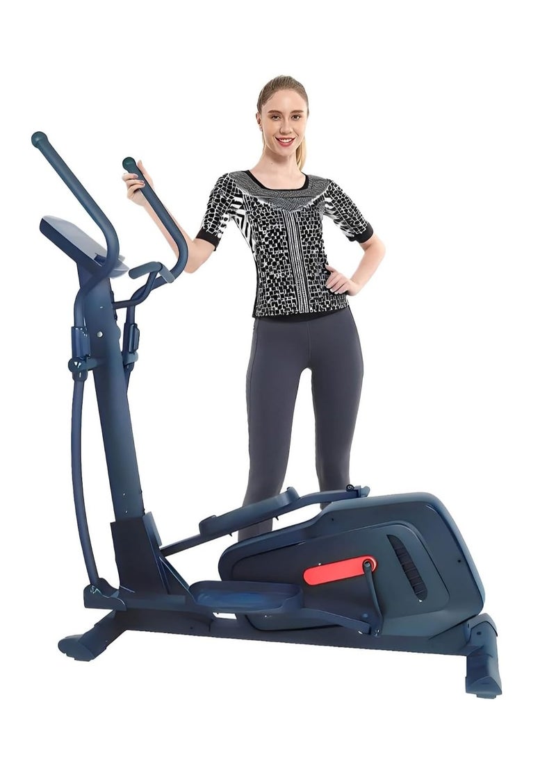 ALCOACH - ALCOACH Elliptical Exercise Machine, Cross Trainer Fitness Equipment with Hyper-Quiet Magnetic Driving System, with 15 Resistance Level, 130 KG Weight Limit - Black - Image 1
