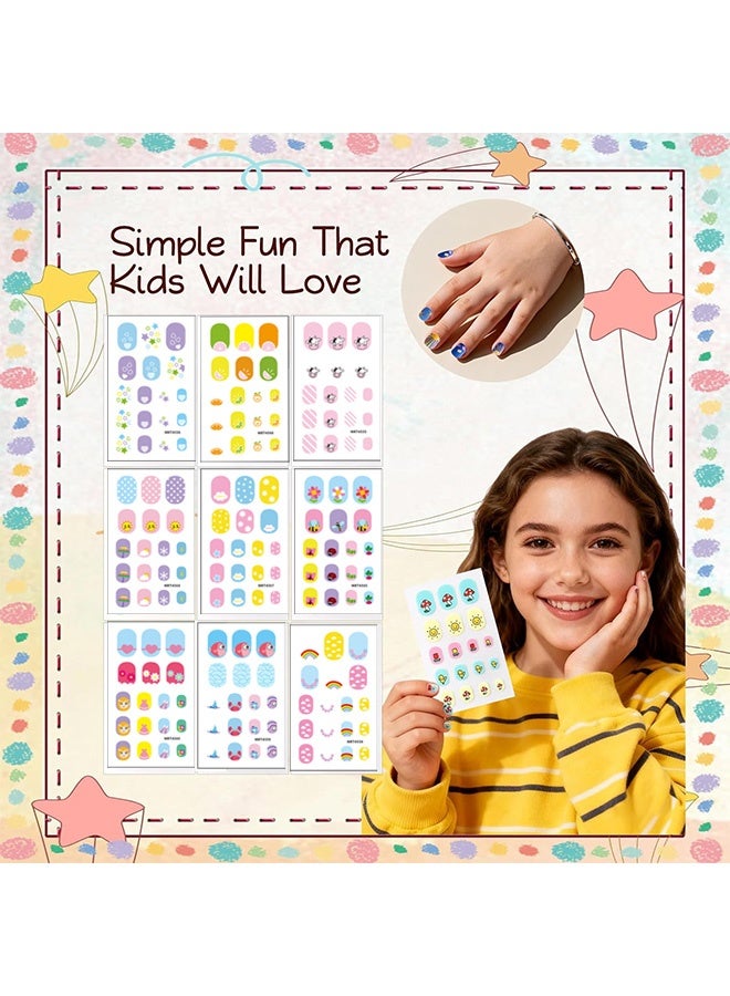 Quantum 15 PCS Kids Nail Stickers, Self-Adhesive Nail Art Decals, Self Adhesive Nail Polish Decals for Kids Girls Nail Art Decoration Fun - Image 5
