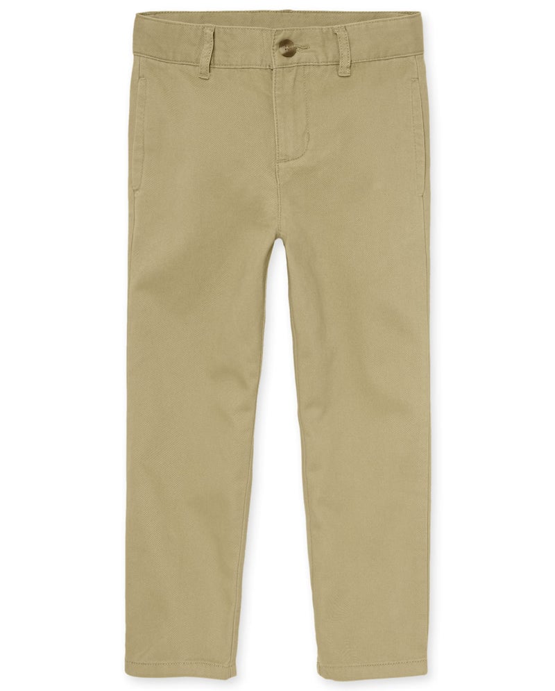 The Children's Place Boys Stretch Chino Pants,Flax Single,12 - Image 1