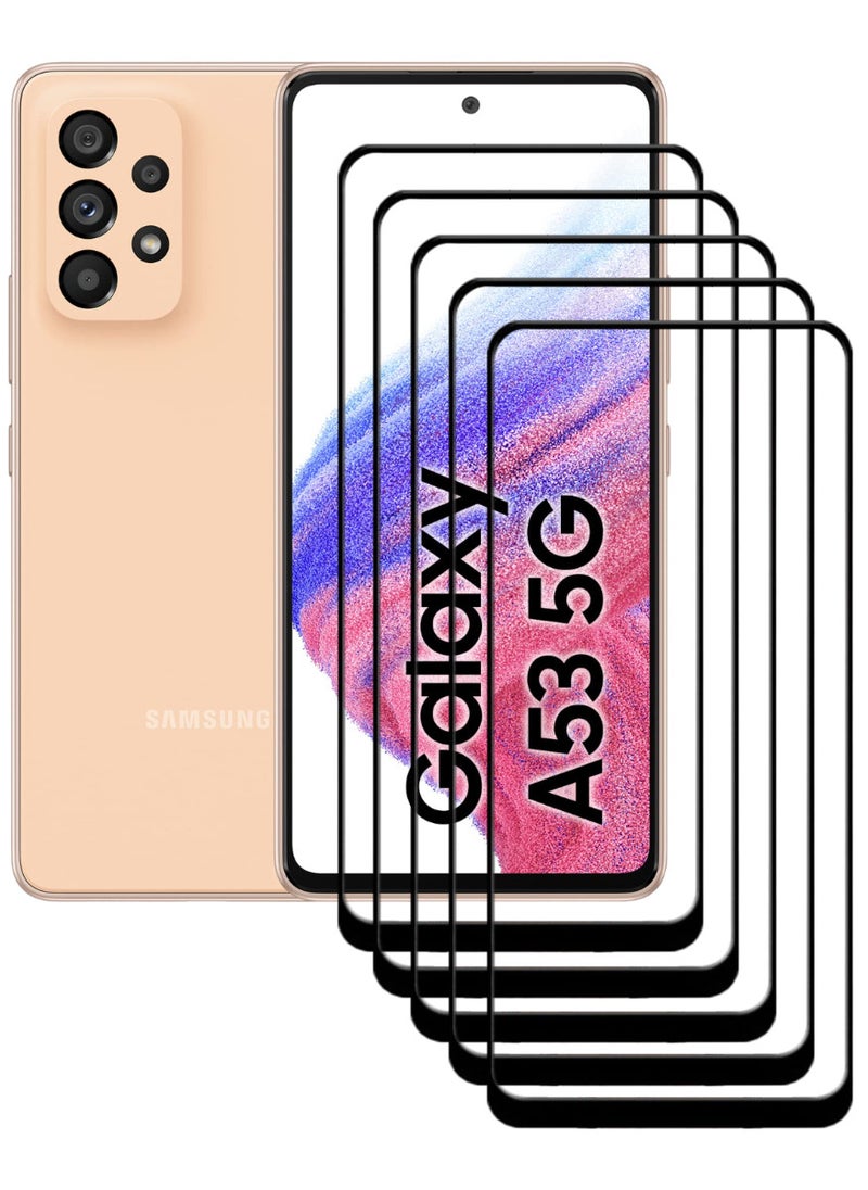ACLIX 5 Pieces Antistatic ESD Dustproof Premium Quality High Definition Tempered Glass Screen Protector Designed For Samsung Galaxy A53 5G - Image 1