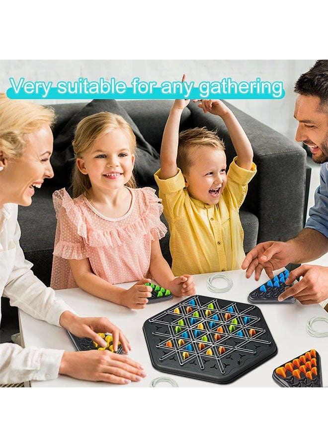 meayul Chain Triggle game, interactive triggle board game, chain triangle chess game, triggle game rubber bands, triangle chess board game, triggle board game suitable - Image 5