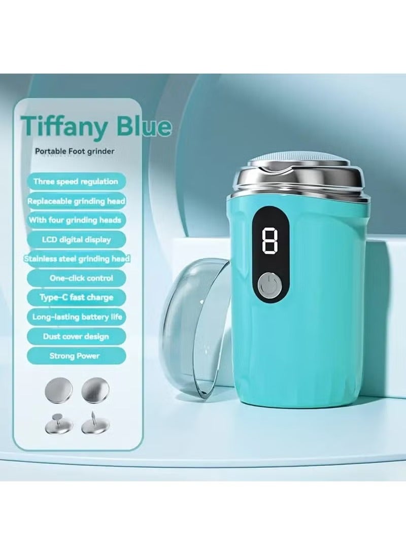 Arabest Electric Callus Remover for Feet and Nail Grinding with 4 Alloy Heads 3 Speed Adjustment Rechargeable Waterproof Foot File Perfect for Dead Hard Cracked Dry Skin (Blue) - Image 1