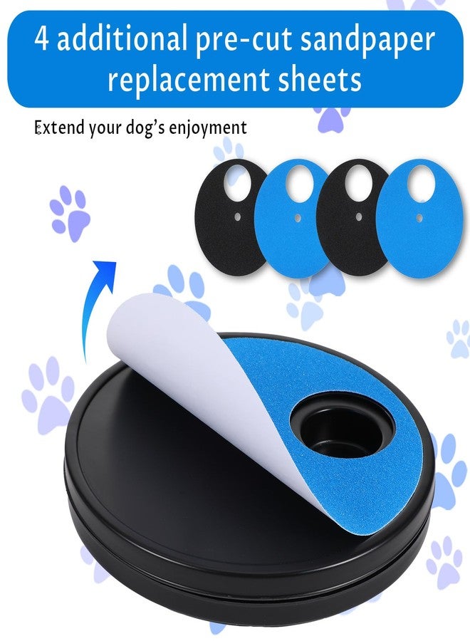 Grevosea Dog Nail Scratch Board, 3 in 1 Dog Scratch Board Rotatable Round Pad for Nails with Treat Box Dogs Nail File Toy Scratching Boards for Dogs Shorten Dog’s Side Nails Easier - Image 3