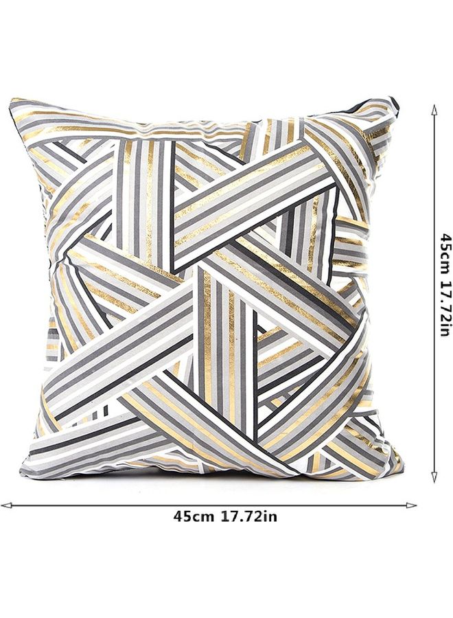غطاء وسادة ديكور بتصميم عصري مزين بخطوط هندسية بسيطة متعدد الألوان 45x45x1سم - Image 2