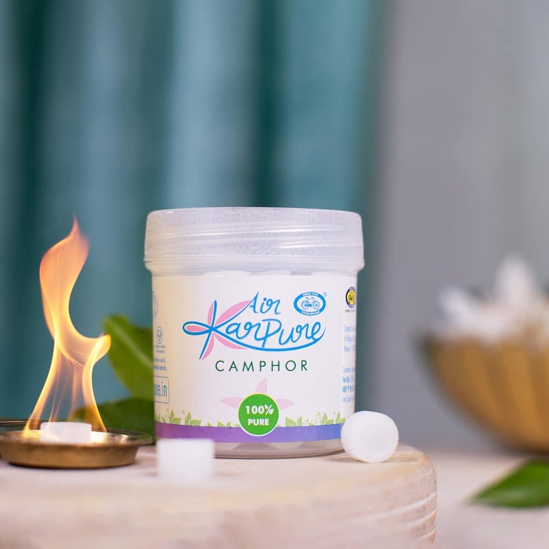 CYCLE كاربور بهيمسيني كاربور (100 جرام) + جرة بت تحتوي على 52 قطعة من الكامفور النقي 100% - Image 5