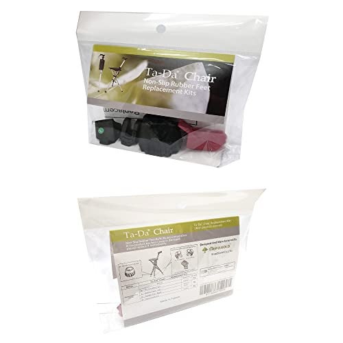 STEP2GOLD Rubber Feet Replacement Kit for Ta-Da Chair Series 1, Non-Slip Foot Cover, Foot Pad - Black - Image 2